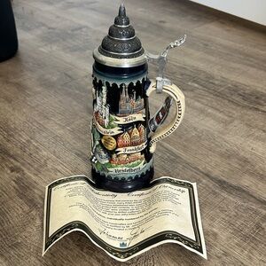 NWT KING-WERK German Limited Edition Beer Stein with Pewter Lid